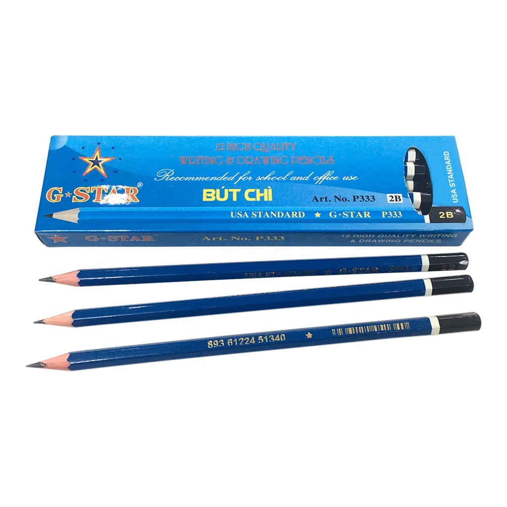 Hộp 12 Cây Viết Chì Gỗ 2B Gstar P333-2B