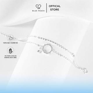 Lắc tay bạc blue peach lt blue sea circle v3 lt675
