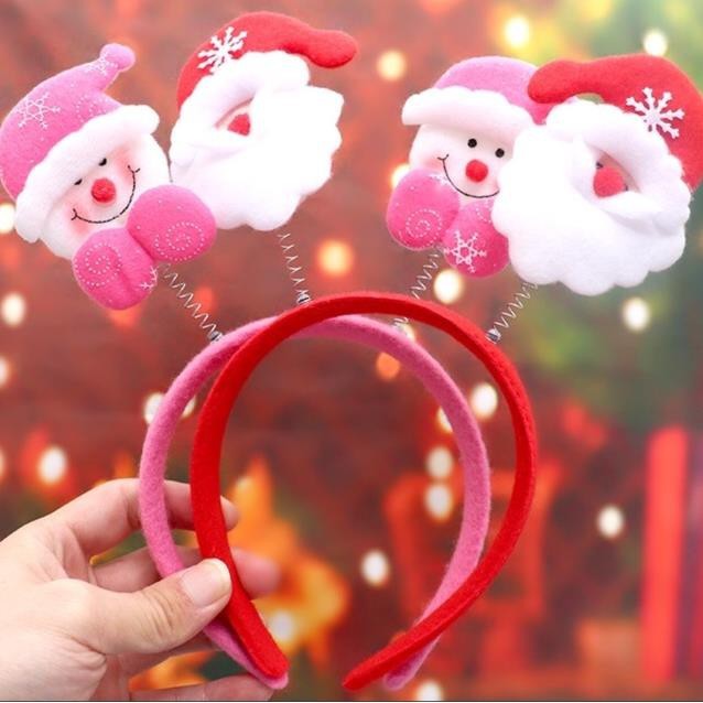 Bờm kẹp băng đô cài tóc Noel mừng Giáng Sinh siêu dễ thương cho bạn gái . Phong cách Hàn Quốc dạ hội