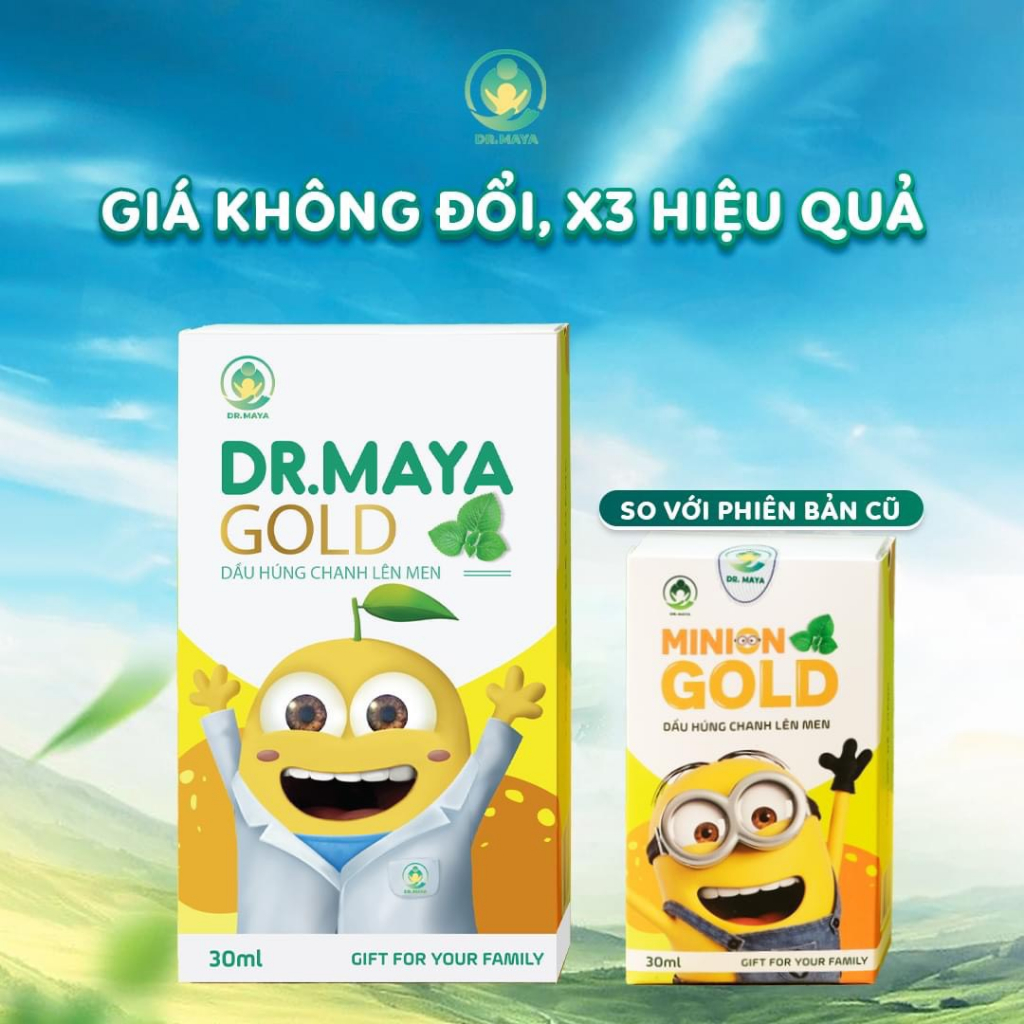 Dầu húng chanh lên men Minion Gold Dr.Maya thể tích 30ml