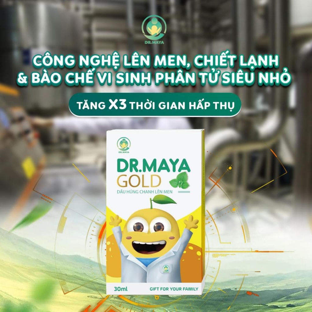 Dầu húng chanh lên men Minion Gold Dr.Maya thể tích 30ml