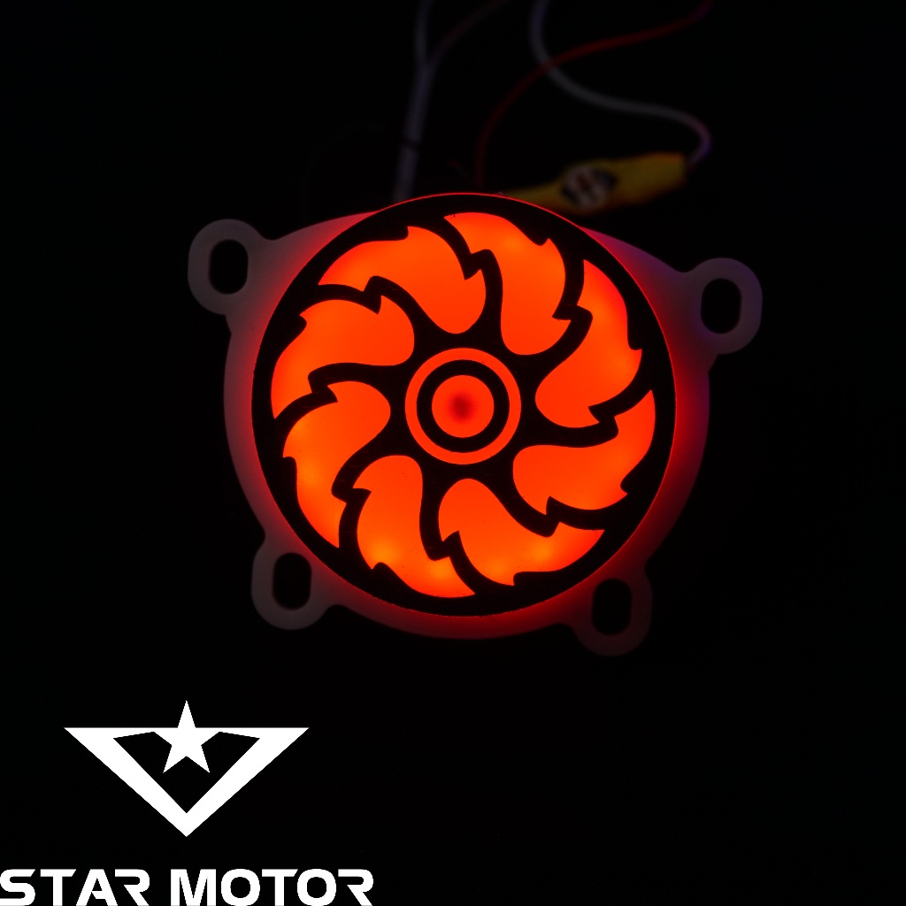Đèn Led xoay Sharingan gắn trang trí đèn pha xe máy