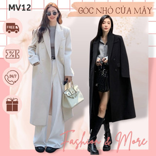 MV12 Áo khoác dạ Mulvan cao cấp dáng dài phong cách Hàn Quốc GNCM