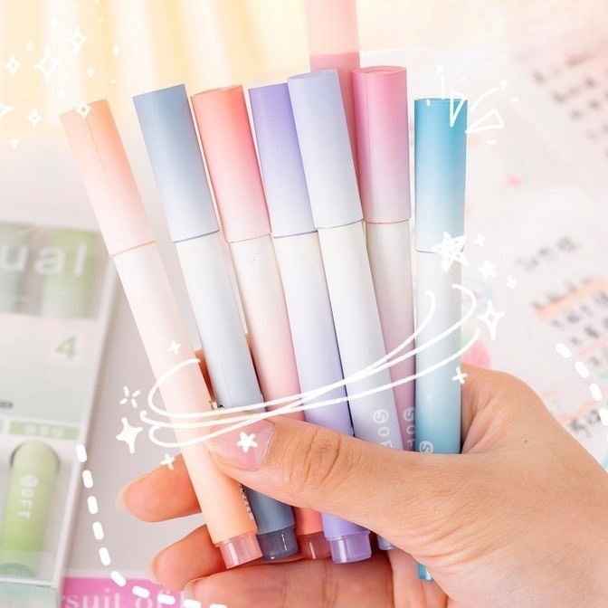 Bút Đánh Dấu Hightlight Pastel Nhớ Dòng Set Hộp 4 Màu VPHL8