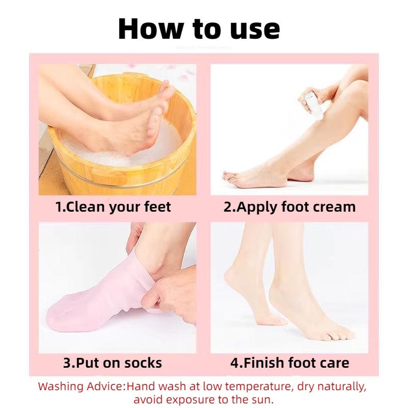 Vớ  Tất silicone Tẩy Tế Bào Chết Dưỡng Ẩm Giảm Đau Chống Nứt Nẻ Cho Nữ