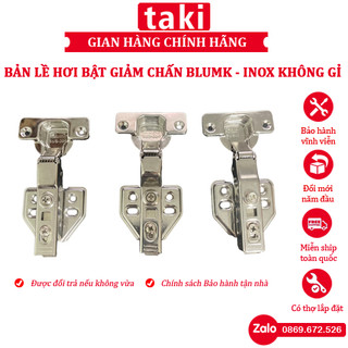 Bản lề giảm chấn, bản lề cánh tủ blumk inox không gỉ 304 - bảo hành vĩnh viễn