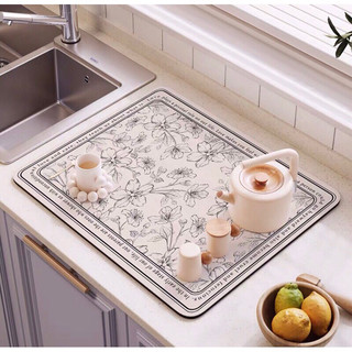 Size 30x40cm Thảm silicon úp cốc chén thấm nước