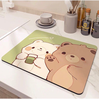 Size 30x40cm Thảm silicon úp cốc chén thấm nước