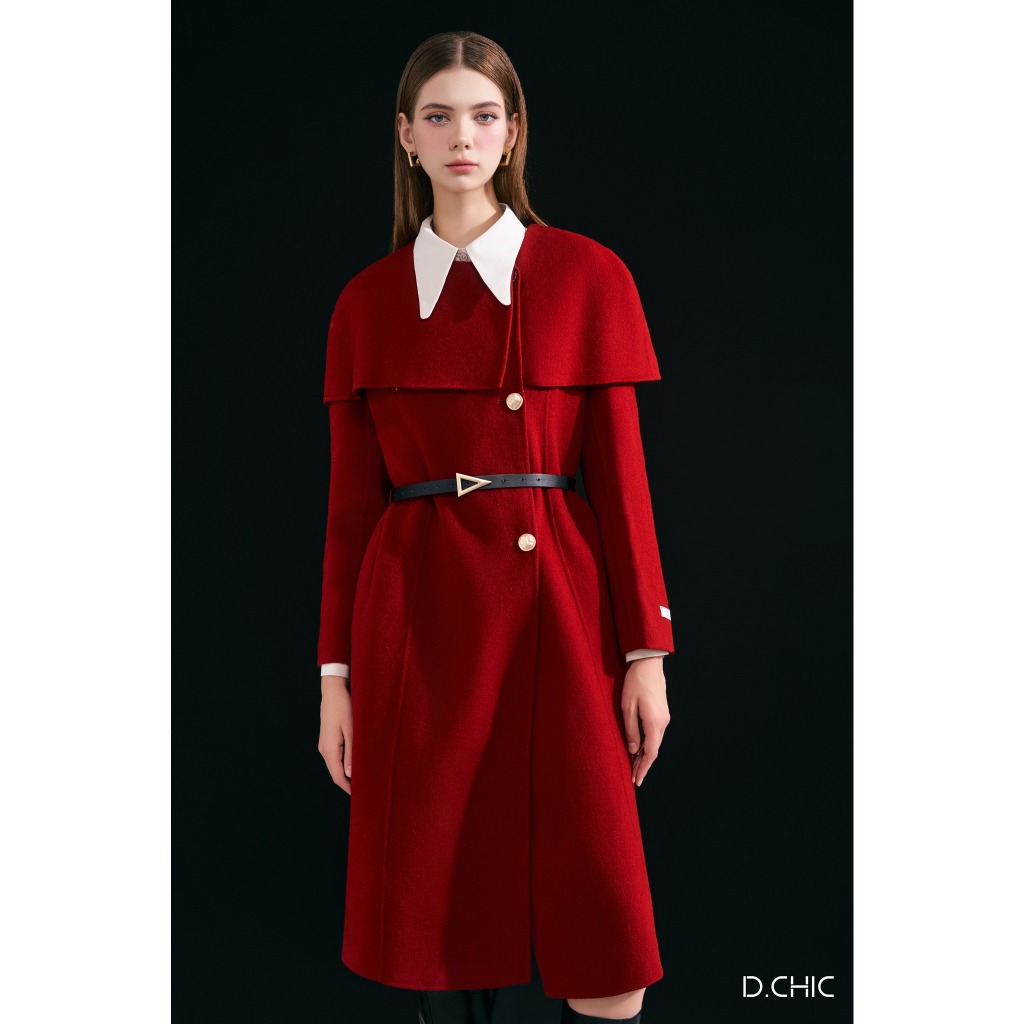 Áo khoác dạ Handmade dáng dài cổ cape D.CHIC MS: 980283