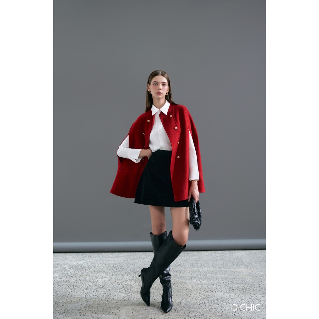 Chân váy ngắn dáng A cạp liền D.CHIC MS: 381788