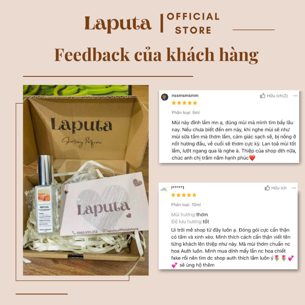 Nước Hoa Unisex Replica Bubble Bath LAPUTA Mẫu thử 5ml, 10ml