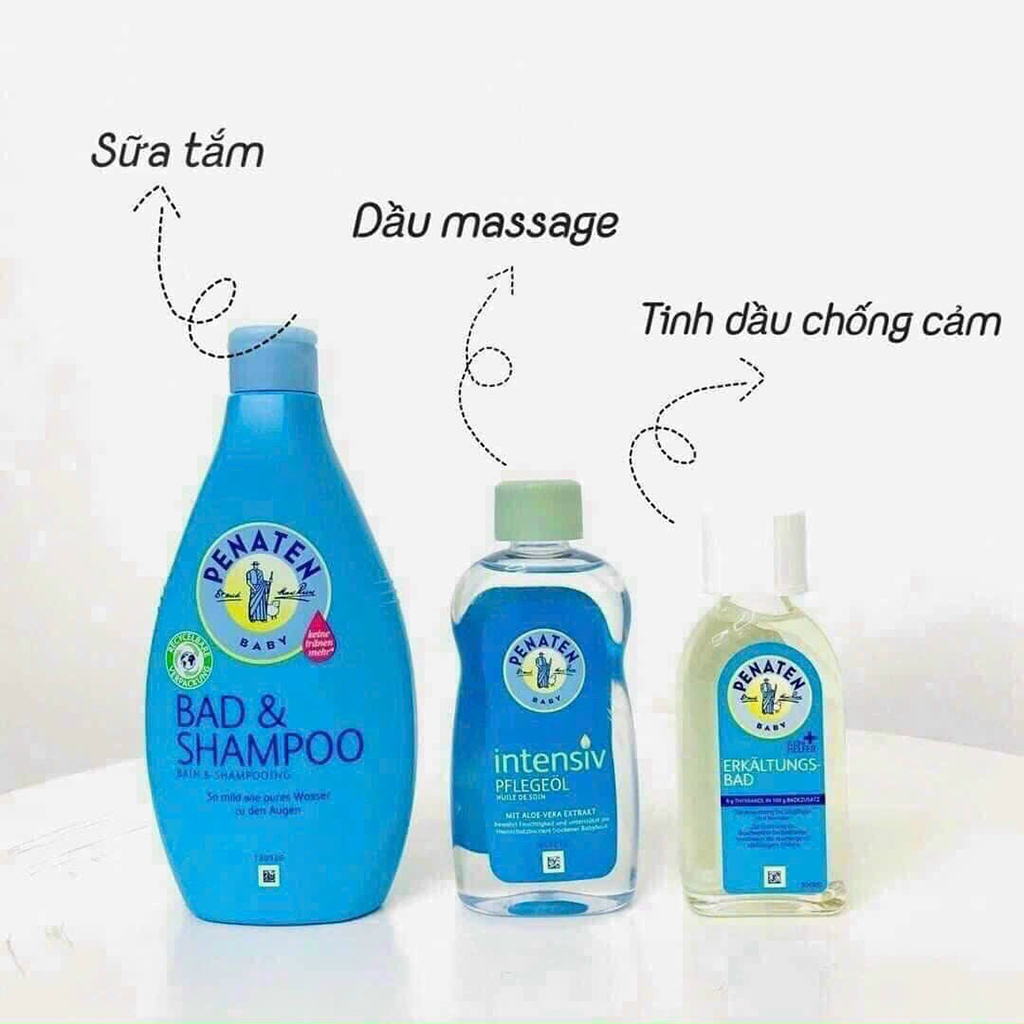 Sữa Tắm Gội Cho Trẻ Từ Sơ Sinh Chống Cảm Penaten Bad & Shampoo 400ml, Hàng nội địa Đức