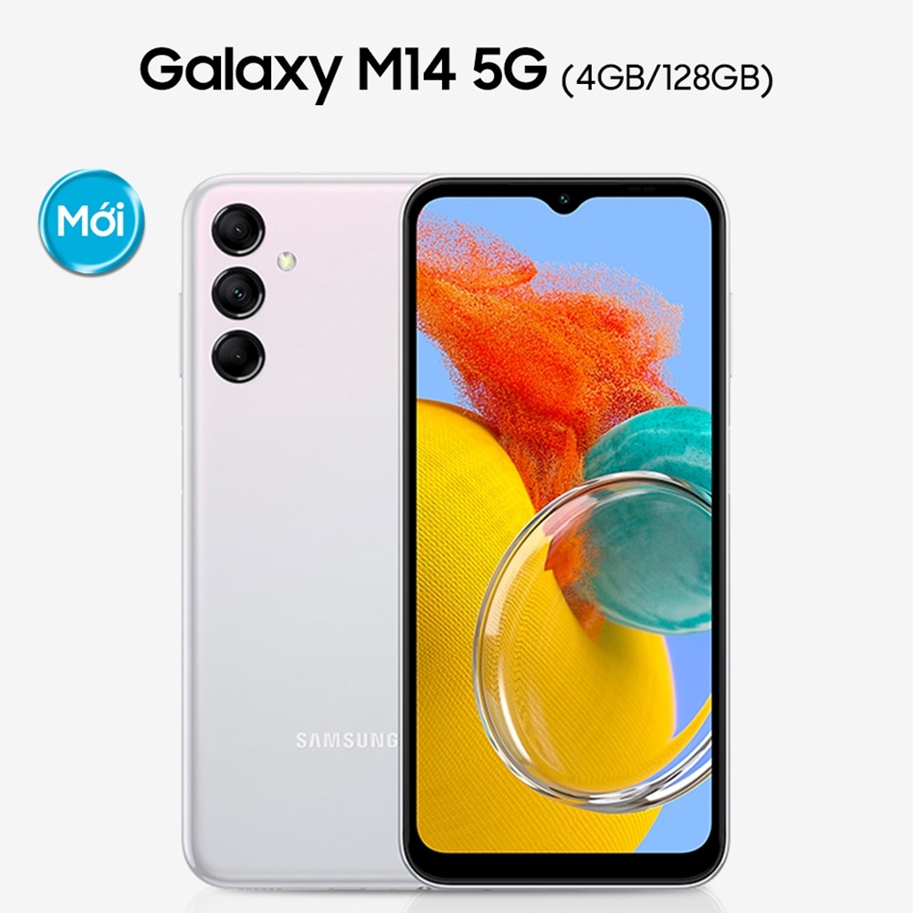 SAMSUNG M14 Thẻ kép điện thoại di động dự phòng kép Hệ thống thông minh Hoạt động Android hiển thị toàn màn