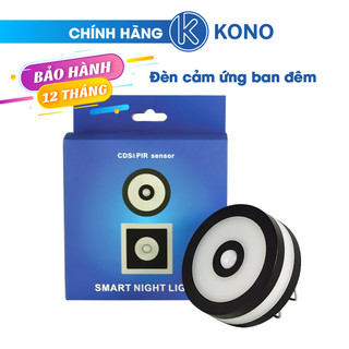 Đèn led cảm ứng ban đêm KONO KN-L27, dùng pin, dùng bật đèn tự động cho lối đi, cầu thang, tủ quần áo, lều cắm trại
