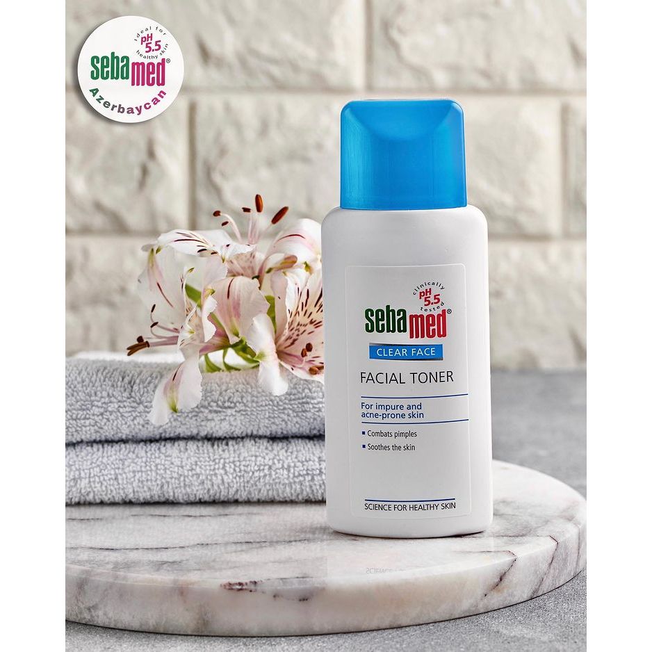 Nước hoa hồng cân bằng, se khít lỗ chân lông Sebamed Facial Toner pH5.5