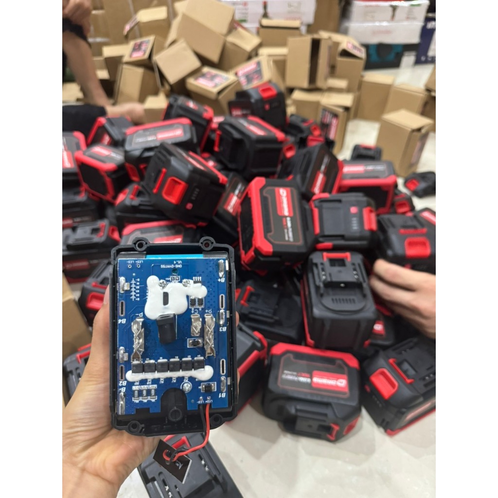 Pin DRAMA Plus 15 cell Mạch 6 mosfed, Cell pin 2000mah, Có đèn báo pin, Chân phổ thông 4cm