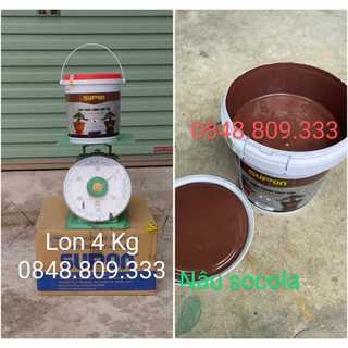Lon 4 kg : màu nâu socola ,sơn chậu cảnh cao cấp ,hệ nước ,kháng kiềm
