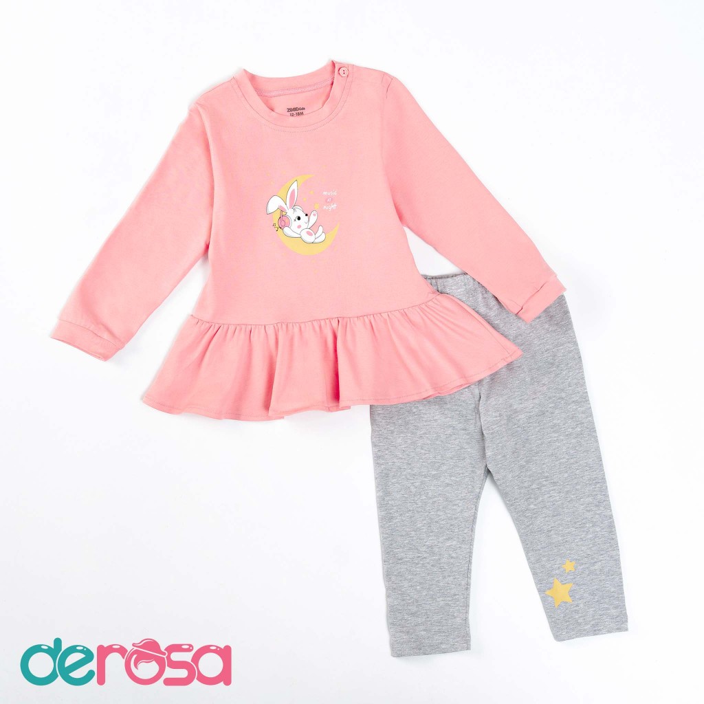 Bộ Quần Áo Thời Trang Mùa Thu Cho Bé Gái từ 6 - 24 tháng Derosa Kids AWBB262B - AWBBZ260A