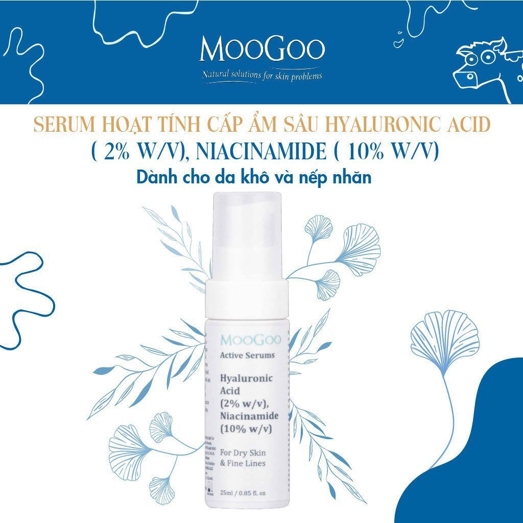 Hàng Úc - Serum hoạt tính cấp ẩm sâu dành cho da khô và nếp nhăn Moogoo 25ml