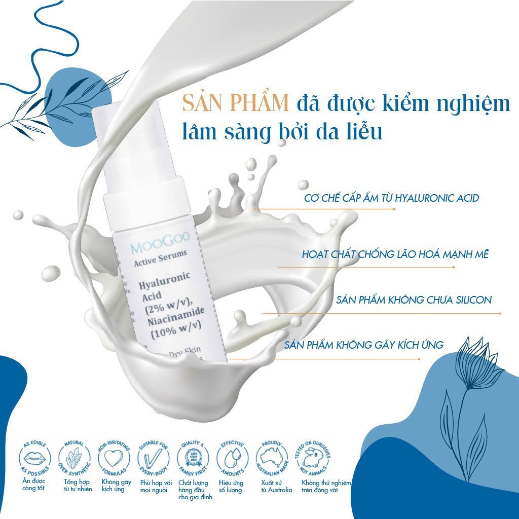 Hàng Úc - Serum hoạt tính cấp ẩm sâu dành cho da khô và nếp nhăn Moogoo 25ml