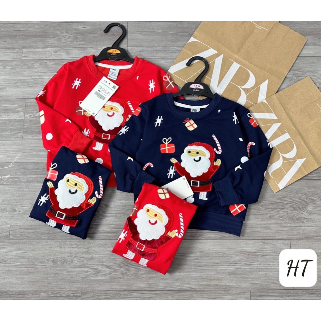 SET 2 ÁO NOEL THÊU LÔNG ĐÁP NỔI