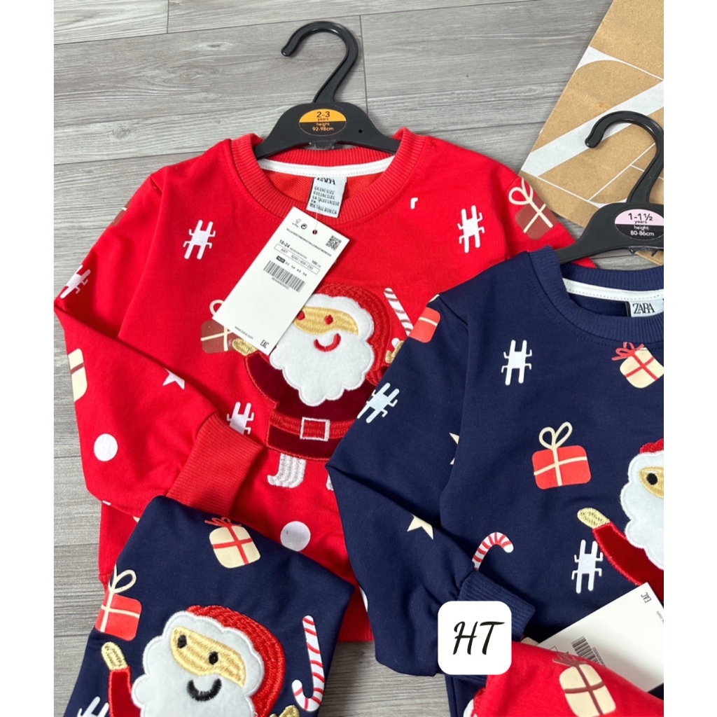 SET 2 ÁO NOEL THÊU LÔNG ĐÁP NỔI