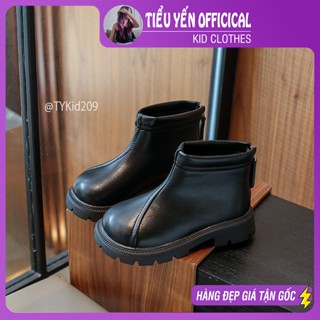 Giày dép trẻ em, Boot da cổ ngắn bé trai bé gái, mix đồ cực chất size 23-36 G209 | Tiểu Yến KID
