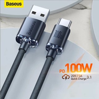 Cáp sạc siêu nhanh baseus crystal shine series fast charging usb to type-c 100w