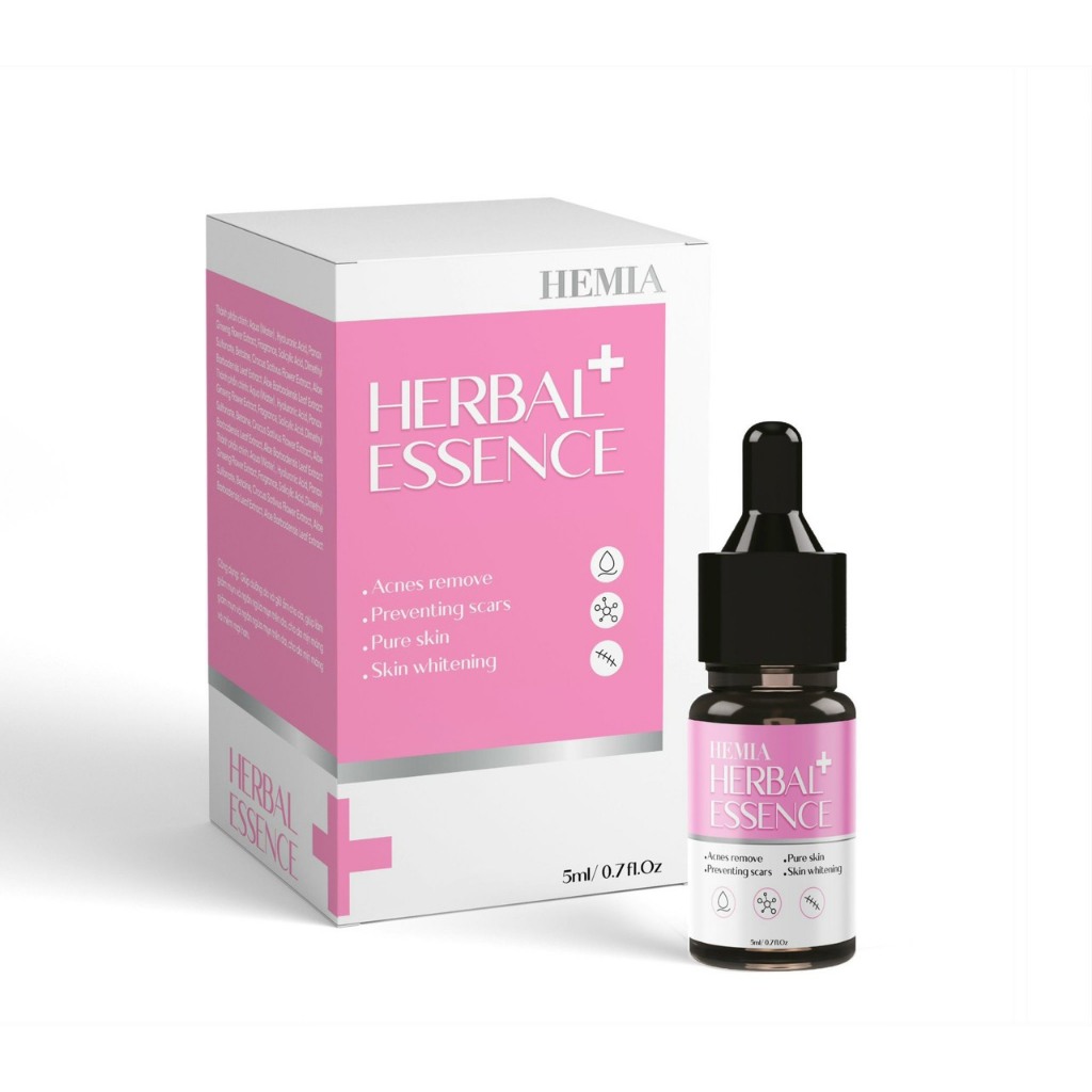 Serum chấm mụn HEMIA Black Acne Ampoule chiết xuất hoa sâm giảm mụn trong vòng 24h lọ 5ml