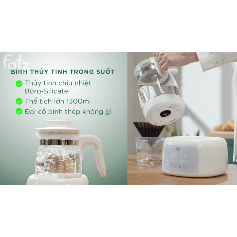 MÁY ĐUN VÀ HÂM NƯỚC PHA SỮA FATZBABY QUICK 12 PLUS + FB3504HB - bảo hành 12 tháng