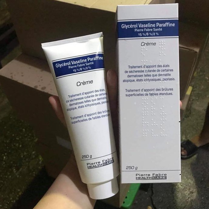KEM BÔI NẺ PHÁP GLYCEOL VASELINE PARAFFINE PIERRE FABRE 250G