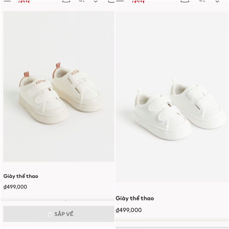 Giày thể thao HM auth cho bé trai săn sale 12 đến 16cm