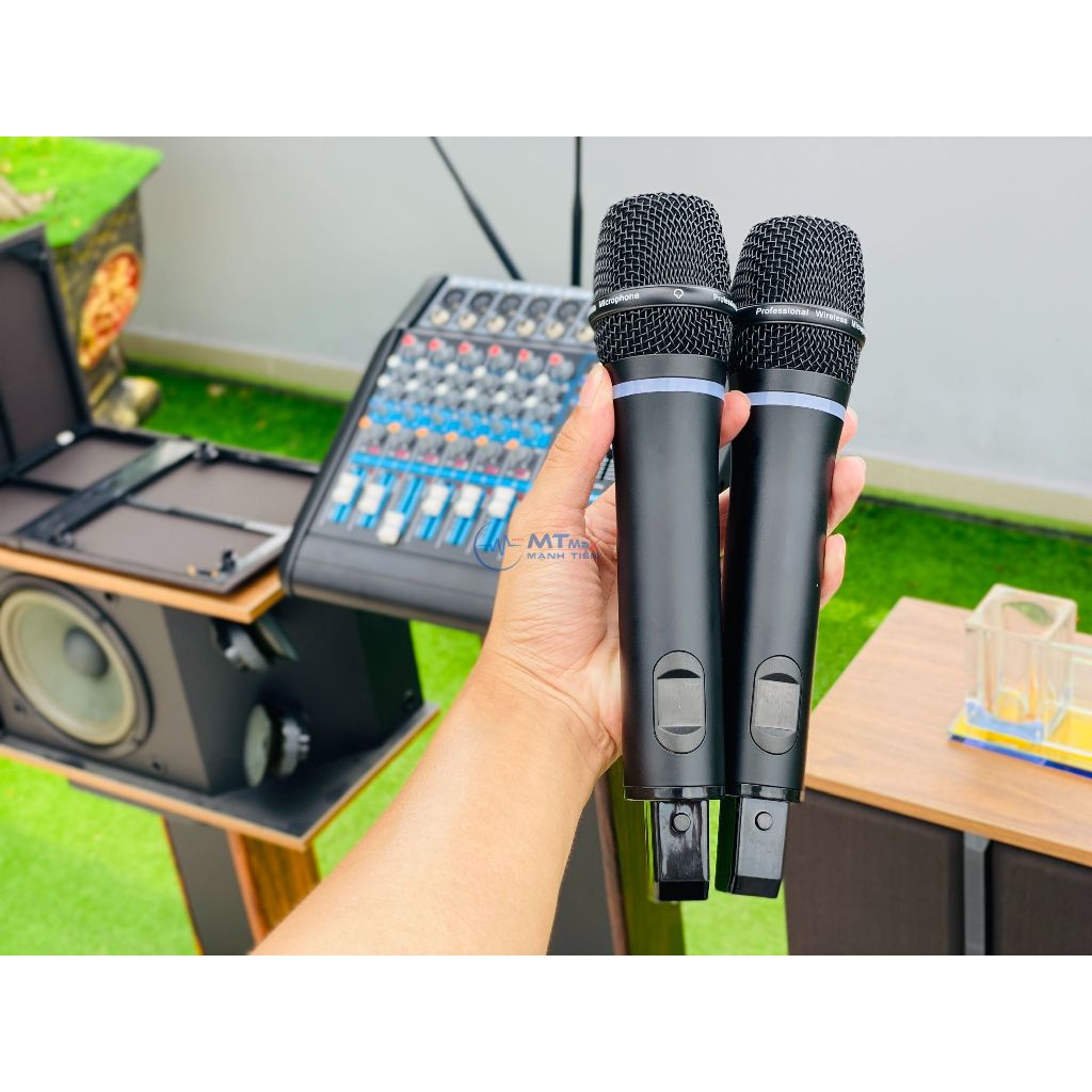 Dàn Karaoke Cao Cấp Gia Đình -  Đi Kèm 2 Micro Không Dây Đa Năng