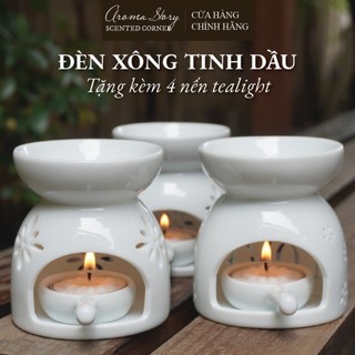 Đèn Xông Tinh Dầu Gốm Bát Tràng Aroma Story