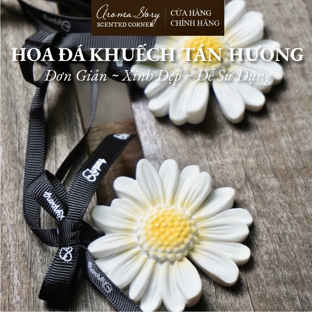 Đá Hoa Cúc Khuếch Tán Tinh Dầu Thơm Aroma Story Dùng Để Trang Trí Trên Ôto, Bàn Làm Việc, Phòng Ngủ
