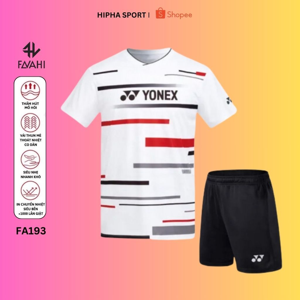 Áo cầu lông, quần cầu lông Yonex FAVAHI mã FA193 chuyên nghiệp mới nhất sử dụng tập luyện và thi đấu cầu lỗng