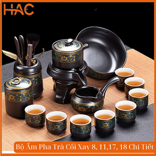Bộ ấm chén uống trà cối xay cao cấp, bộ ấm chén pha trà cối xay, sang trọng, bộ ấm chén làm quà tặng )