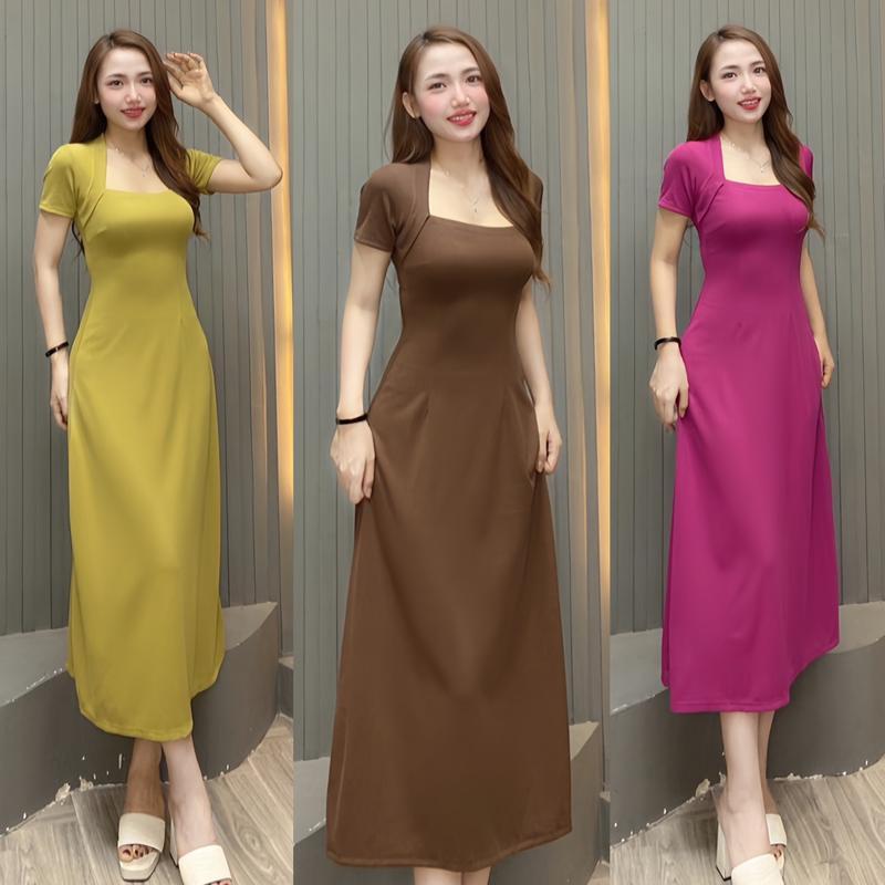 Đ68 Đầm Cổ Nữ Hoàng Dáng Dài Phù Hợp Dịp Mặc Thông Thường 2 Size S,M