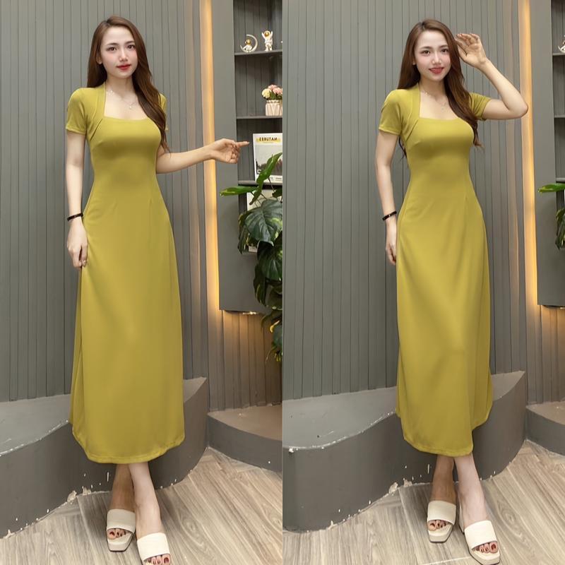 Đ68 Đầm Cổ Nữ Hoàng Dáng Dài Phù Hợp Dịp Mặc Thông Thường 2 Size S,M