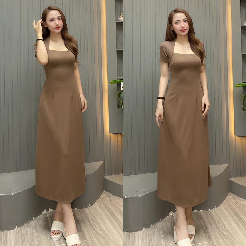 Đ68 Đầm Cổ Nữ Hoàng Dáng Dài Phù Hợp Dịp Mặc Thông Thường 2 Size S,M