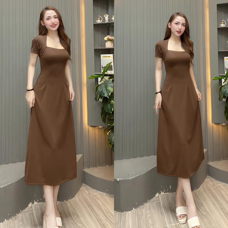 Đ68 Đầm Cổ Nữ Hoàng Dáng Dài Phù Hợp Dịp Mặc Thông Thường 2 Size S,M