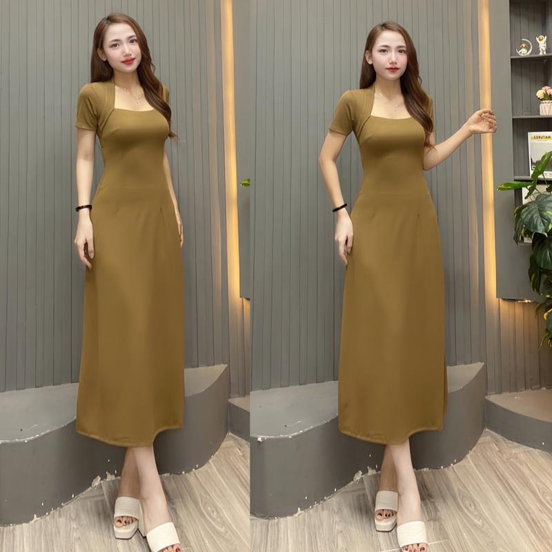 Đ68 Đầm Cổ Nữ Hoàng Dáng Dài Phù Hợp Dịp Mặc Thông Thường 2 Size S,M