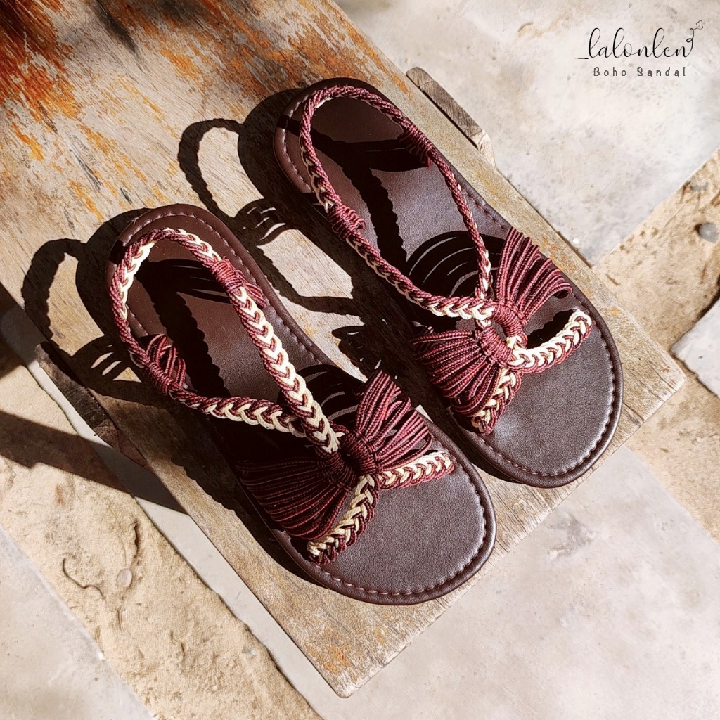 Giày Sandal nữ boho đi biển dạo phố