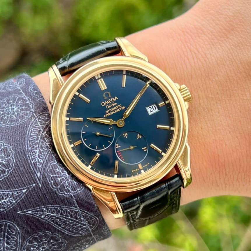 Đồng Hồ Nam OM Dây Da Chạy Full Kim - Hiển Thị Lịch Ngày - Mặt Size 40mm, Chống Nước 3atm