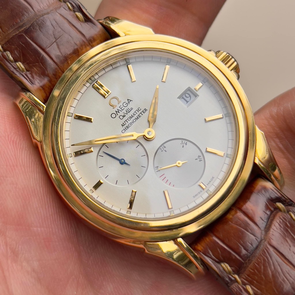 Đồng Hồ Nam OM Dây Da Chạy Full Kim - Hiển Thị Lịch Ngày - Mặt Size 40mm, Chống Nước 3atm