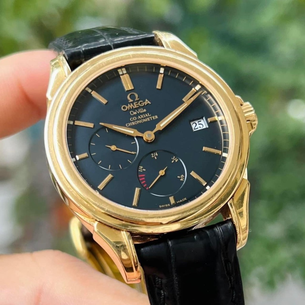 Đồng Hồ Nam OM Dây Da Chạy Full Kim - Hiển Thị Lịch Ngày - Mặt Size 40mm, Chống Nước 3atm