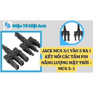Bộ jack mc4 3:1 kết nối song song với các tấm pin năng lượng mặt trời msp: mc4 3-1