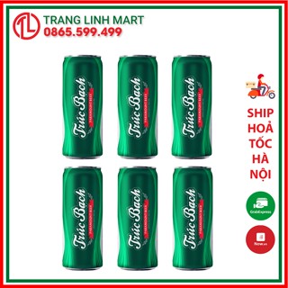 Combo 6 Lon bia Trúc Bạch lon cao 330ml