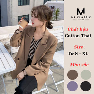 Áo khoác blazer nữ, áo vest công sở dài tay phong cách Hàn Quốc 2 lớp - MT CLASSIC