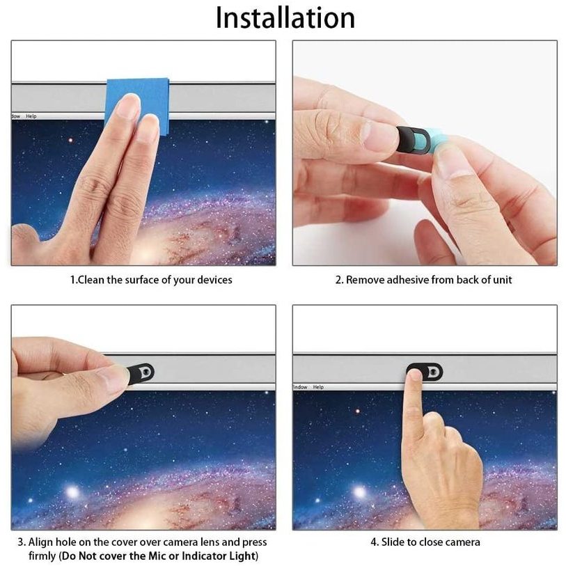 Combo 3 miếng dán che camera siêu mỏng chống nhìn trộm dành cho các thiết bị điện thoại, máy tính, laptop
